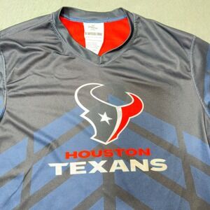 NFL Flag Houston Texans Jersey Mens Medium Blue Red Excellent Football Shirt‎